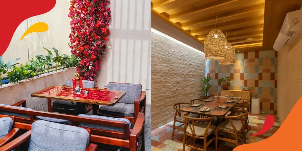 area outdoor dan indoor Yialos Grill & Souvlaki